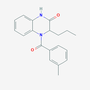 molecular formula C19H20N2O2 B2402384 4-(3-methylbenzoyl)-3-propyl-3,4-dihydro-2(1H)-quinoxalinone CAS No. 1009235-41-9