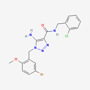 molecular formula C18H17BrClN5O2 B2402386 5-amino-1-(5-bromo-2-methoxybenzyl)-N-(2-chlorobenzyl)-1H-1,2,3-triazole-4-carboxamide CAS No. 899940-66-0