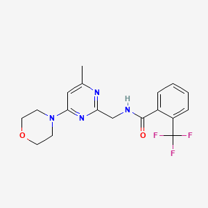 N-((4-methyl-6-morpholinopyrimidin-2-yl)methyl)-2-(trifluoromethyl)benzamide