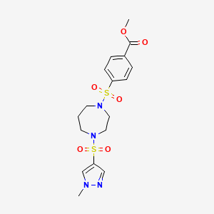 methyl 4-((4-((1-methyl-1H-pyrazol-4-yl)sulfonyl)-1,4-diazepan-1-yl)sulfonyl)benzoate