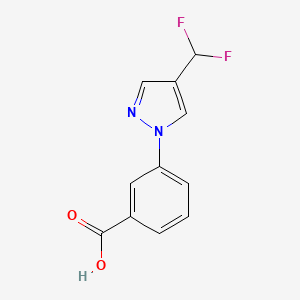 3-[4-(Difluoromethyl)pyrazol-1-yl]benzoic acid
