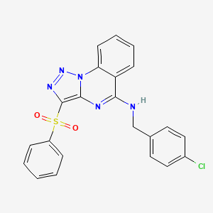 N-(4-chlorobenzyl)-3-(phenylsulfonyl)[1,2,3]triazolo[1,5-a]quinazolin-5-amine