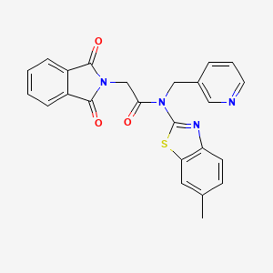 2-(1,3-dioxoisoindolin-2-yl)-N-(6-methylbenzo[d]thiazol-2-yl)-N-(pyridin-3-ylmethyl)acetamide