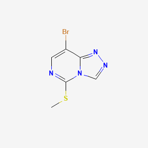 molecular formula C6H5BrN4S B2402401 8-Bromo-5-(methylthio)-[1,2,4]triazolo[4,3-c]pyrimidine CAS No. 99451-55-5