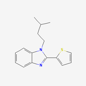 molecular formula C16H18N2S B2402408 1-(3-Methylbutyl)-2-thiophen-2-ylbenzimidazole CAS No. 615281-41-9