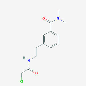 molecular formula C13H17ClN2O2 B2402411 3-[2-[(2-Chloroacetyl)amino]ethyl]-N,N-dimethylbenzamide CAS No. 2411266-41-4