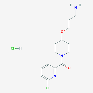 [4-(3-Aminopropoxy)piperidin-1-yl]-(6-chloropyridin-2-yl)methanone;hydrochloride