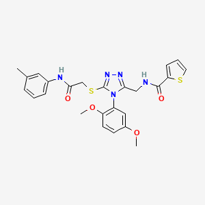 N-((4-(2,5-dimethoxyphenyl)-5-((2-oxo-2-(m-tolylamino)ethyl)thio)-4H-1,2,4-triazol-3-yl)methyl)thiophene-2-carboxamide