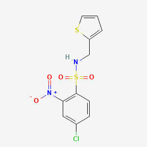 ((4-Chloro-2-nitrophenyl)sulfonyl)(2-thienylmethyl)amine