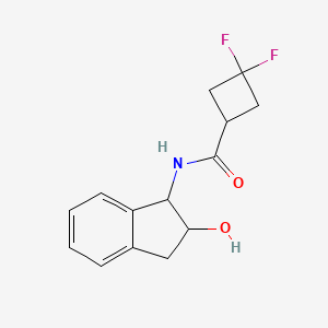 3,3-Difluoro-N-(2-hydroxy-2,3-dihydro-1H-inden-1-yl)cyclobutane-1-carboxamide