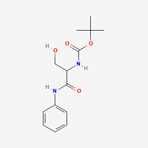 molecular formula C14H20N2O4 B2402432 叔丁基 N-[2-羟基-1-(苯甲酰氨基)乙基]氨基甲酸酯 CAS No. 1443979-31-4