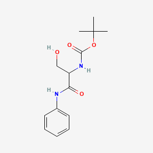 molecular formula C14H20N2O4 B2402432 叔丁基N-[2-羟基-1-(苯基氨基甲酰基)乙基]氨基甲酸酯 CAS No. 1443979-31-4