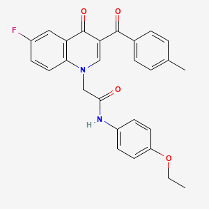 N-(4-ethoxyphenyl)-2-[6-fluoro-3-(4-methylbenzoyl)-4-oxoquinolin-1-yl]acetamide