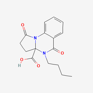 molecular formula C16H18N2O4 B2402436 4-butyl-1,5-dioxo-2,3,4,5-tetrahydropyrrolo[1,2-a]quinazoline-3a(1H)-carboxylic acid CAS No. 863669-61-8