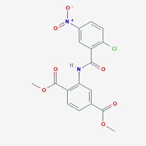 molecular formula C17H13ClN2O7 B2402437 Dimethyl 2-[(2-chloro-5-nitrobenzoyl)amino]terephthalate CAS No. 328258-96-4