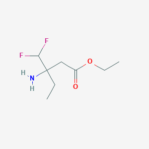 Ethyl 3-amino-3-(difluoromethyl)pentanoate