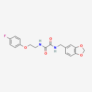 molecular formula C18H17FN2O5 B2402441 N1-(benzo[d][1,3]dioxol-5-ylmethyl)-N2-(2-(4-fluorophenoxy)ethyl)oxalamide CAS No. 1209440-01-6