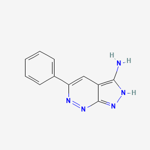 molecular formula C11H9N5 B2402444 5-苯基-2H-吡唑并[3,4-c]哒嗪-3-胺 CAS No. 405224-27-3