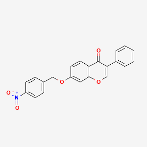 molecular formula C22H15NO5 B2402445 7-[(4-Nitrophenyl)methoxy]-3-phenylchromen-4-one CAS No. 35212-52-3