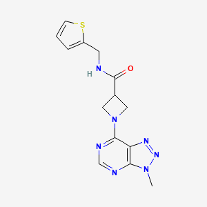 molecular formula C14H15N7OS B2402446 1-(3-methyl-3H-[1,2,3]triazolo[4,5-d]pyrimidin-7-yl)-N-(thiophen-2-ylmethyl)azetidine-3-carboxamide CAS No. 1448044-03-8