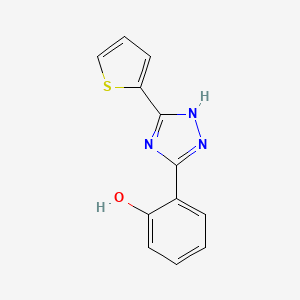 molecular formula C12H9N3OS B2402460 2-(5-(Thiophen-2-yl)-1H-1,2,4-triazol-3-yl)phenol CAS No. 165679-47-0