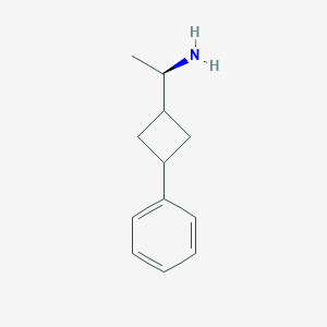 molecular formula C12H17N B2402461 (1R)-1-(3-Phenylcyclobutyl)ethanamine CAS No. 2248183-84-6