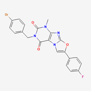 molecular formula C21H14BrFN4O3 B2402462 3-(4-bromobenzyl)-7-(4-fluorophenyl)-1-methyloxazolo[2,3-f]purine-2,4(1H,3H)-dione CAS No. 899737-75-8