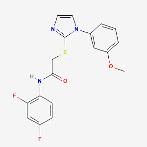 N-(2,4-difluorophenyl)-2-((1-(3-methoxyphenyl)-1H-imidazol-2-yl)thio)acetamide