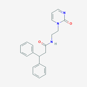 N-(2-(2-oxopyrimidin-1(2H)-yl)ethyl)-3,3-diphenylpropanamide