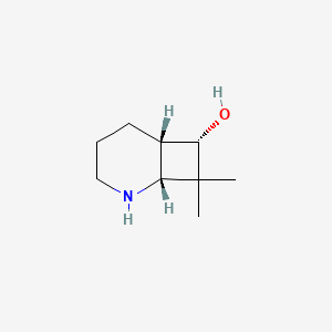 molecular formula C9H17NO B2402477 (1R,6S,7S)-8,8-Dimethyl-2-azabicyclo[4.2.0]octan-7-ol CAS No. 2059912-09-1; 2307783-75-9