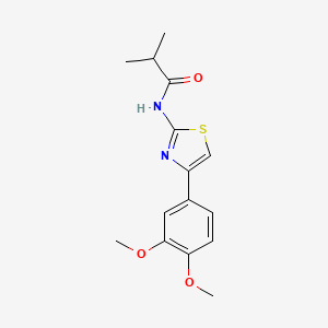 N-[4-(3,4-dimethoxyphenyl)-1,3-thiazol-2-yl]-2-methylpropanamide
