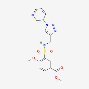 methyl 4-methoxy-3-(N-((1-(pyridin-3-yl)-1H-1,2,3-triazol-4-yl)methyl)sulfamoyl)benzoate
