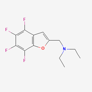 molecular formula C13H13F4NO B2402490 N1-ethyl-N1-[(4,5,6,7-tetrafluorobenzo[b]furan-2-yl)methyl]ethan-1-amine CAS No. 256525-90-3