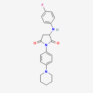 3-((4-Fluorophenyl)amino)-1-(4-(piperidin-1-yl)phenyl)pyrrolidine-2,5-dione