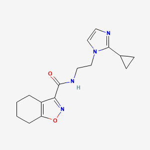 molecular formula C16H20N4O2 B2402506 N-(2-(2-cyclopropyl-1H-imidazol-1-yl)ethyl)-4,5,6,7-tetrahydrobenzo[d]isoxazole-3-carboxamide CAS No. 2034452-25-8