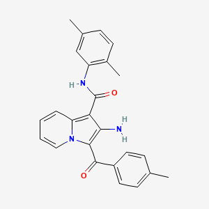 molecular formula C25H23N3O2 B2402536 2-氨基-N-(2,5-二甲基苯基)-3-(4-甲基苯甲酰)吲哚啉-1-甲酰胺 CAS No. 898453-11-7