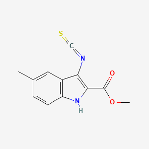 molecular formula C12H10N2O2S B2402539 methyl 3-isothiocyanato-5-methyl-1H-indole-2-carboxylate CAS No. 1312133-00-8