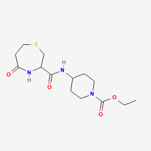 Ethyl 4-(5-oxo-1,4-thiazepane-3-carboxamido)piperidine-1-carboxylate