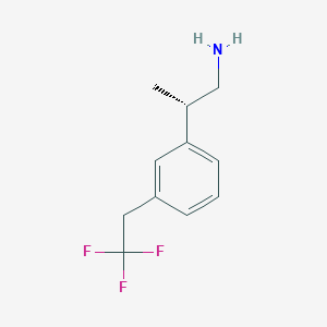 molecular formula C11H14F3N B2402548 (2S)-2-[3-(2,2,2-Trifluoroethyl)phenyl]propan-1-amine CAS No. 2248186-28-7