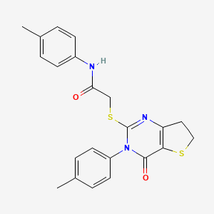2-((4-oxo-3-(p-tolyl)-3,4,6,7-tetrahydrothieno[3,2-d]pyrimidin-2-yl)thio)-N-(p-tolyl)acetamide