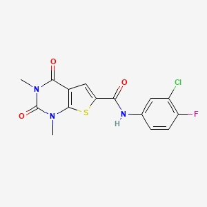 N-(3-chloro-4-fluorophenyl)-1,3-dimethyl-2,4-dioxo-1,2,3,4-tetrahydrothieno[2,3-d]pyrimidine-6-carboxamide