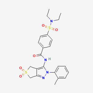 4-(diethylsulfamoyl)-N-[2-(2-methylphenyl)-5,5-dioxo-4,6-dihydrothieno[3,4-c]pyrazol-3-yl]benzamide