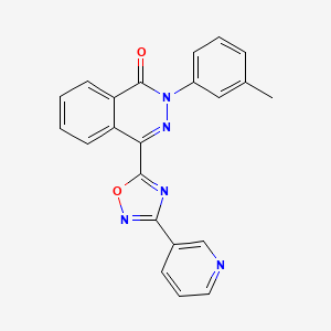 2-(3-methylphenyl)-4-(3-pyridin-3-yl-1,2,4-oxadiazol-5-yl)phthalazin-1(2H)-one