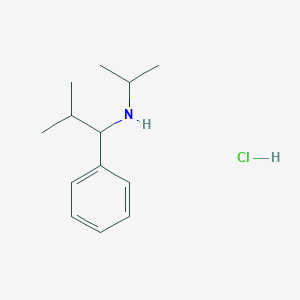 molecular formula C13H22ClN B2402563 (2-Methyl-1-phenylpropyl)(propan-2-yl)amine hydrochloride CAS No. 1989672-75-4
