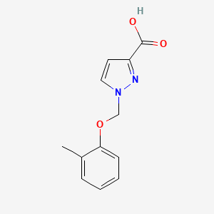 molecular formula C12H12N2O3 B2402568 1-[(2-methylphenoxy)methyl]-1H-pyrazole-3-carboxylic acid CAS No. 1001519-22-7