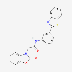 N-[3-(1,3-benzothiazol-2-yl)phenyl]-2-(2-oxo-2,3-dihydro-1,3-benzoxazol-3-yl)acetamide
