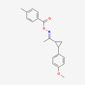 1-Methoxy-4-(2-{[(4-methylbenzoyl)oxy]ethanimidoyl}cyclopropyl)benzene