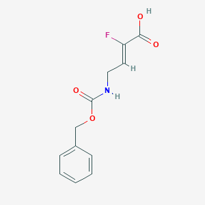 molecular formula C12H12FNO4 B2402577 (Z)-2-Fluoro-4-(phenylmethoxycarbonylamino)but-2-enoic acid CAS No. 2288032-80-2