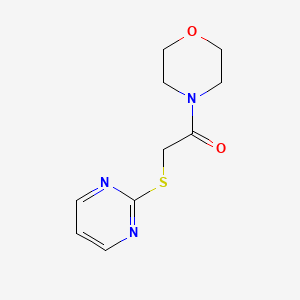 molecular formula C10H13N3O2S B2402604 1-Morpholin-4-yl-2-pyrimidin-2-ylsulfanylethanone CAS No. 392308-79-1