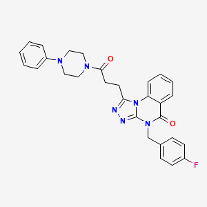 4-(4-fluorobenzyl)-1-[3-oxo-3-(4-phenylpiperazin-1-yl)propyl][1,2,4]triazolo[4,3-a]quinazolin-5(4H)-one